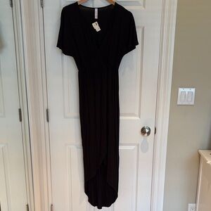 Elegant Black High Low Dress